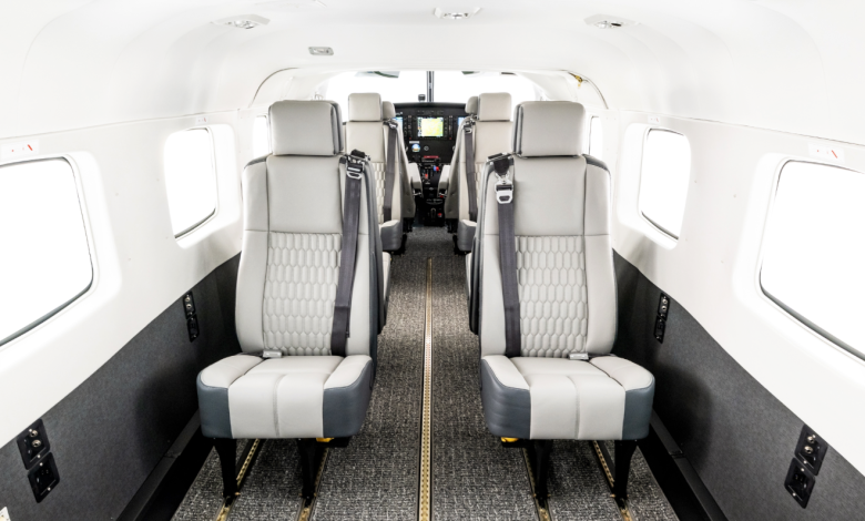 The Cessna Grand Caravan's new Lunar interior.